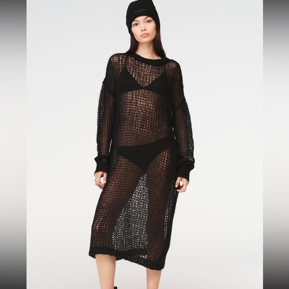 Zara Steven Meisel NWT mesh knit dress